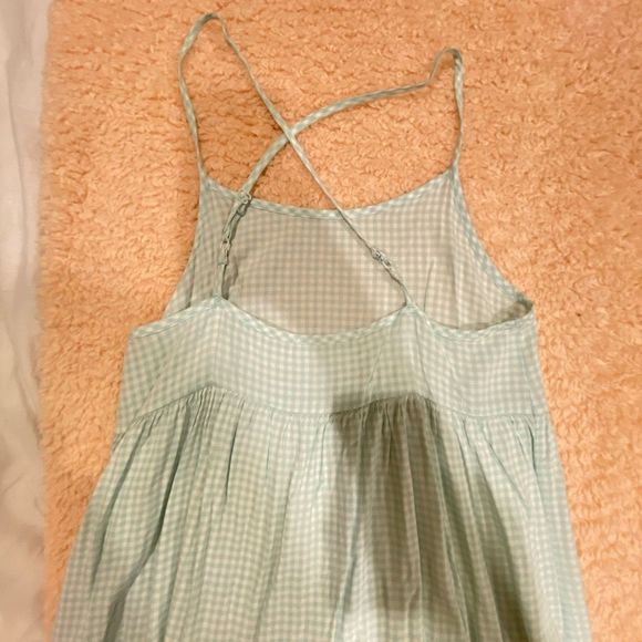 Mint Gingham Babydoll Dress - Picture 2 of 2